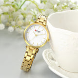 CURREN – montre-Bracelet à Quartz en acier inoxydable pour femmes, élégante, classique, cadran