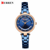 CURREN – montre-Bracelet à Quartz en acier inoxydable pour femmes, élégante, classique, cadran