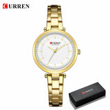 CURREN – montre-Bracelet à Quartz en acier inoxydable pour femmes, élégante, classique, cadran