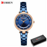 CURREN – montre-Bracelet à Quartz en acier inoxydable pour femmes, élégante, classique, cadran