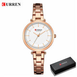 CURREN – montre-Bracelet à Quartz en acier inoxydable pour femmes, élégante, classique, cadran