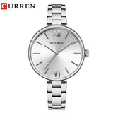 CURREN 9017 nouvelles femmes montres marque de luxe montre or Rose femmes Quartz horloge créative bois motif cadran mode montre-bracelet