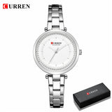 CURREN – montre-Bracelet à Quartz en acier inoxydable pour femmes, élégante, classique, cadran