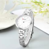 CURREN – montre-Bracelet à Quartz en acier inoxydable pour femmes, élégante, classique, cadran