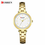 CURREN – montre-Bracelet à Quartz en acier inoxydable pour femmes, élégante, classique, cadran
