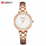 CURREN – montre-Bracelet à Quartz en acier inoxydable pour femmes, élégante, classique, cadran