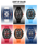 CURREN mode hommes montre marque unique design carré luxe quartz sport bande montres hommes étanche