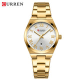 CURREN luxe femmes montres mode décontracté femmes en acier inoxydable Quartz montres vie étanche petite amie cadeau