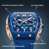 OFNS mode montres à Quartz pour homme lumineux étanche chronographe calendrier bracelet en Silicone en plein air de luxe sport hommes montre