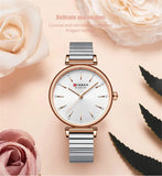 Curren 9081 montre à Quartz pour femme de marque de mode élégante étanche loisirs Simple bracelet en acier or et argent montre pour femme