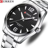 CURREN 8434 marque de mode montre pour hommes étanche veilleuse élégante affaires bracelet en acier inoxydable hommes cadeau montre reloj hombre