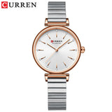 Curren 9081 montre à Quartz pour femme de marque de mode élégante étanche loisirs Simple bracelet en acier or et argent montre pour femme