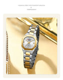 CURREN  Montre pour femme avec accents de diamants Bracelet en acier inoxydable élégant, design élégant livré avec une boîte gratuite