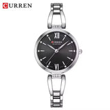 Montre à quartz en acier inoxydable pour femme, montre-bracelet de luxe pour fille, mode pour femme, horloge féminine d'affaires, bracelet, 9092