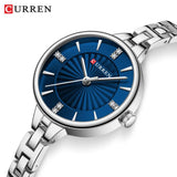 CURREN 9097 montre à Quartz décontractée pour femmes élégant Design Simple étanche bracelet en acier inoxydable mode affaires montre-bracelet dame