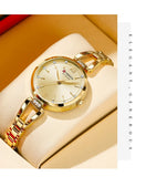 Montre à quartz en acier inoxydable pour femme, montre-bracelet de luxe pour fille, mode pour femme, horloge féminine d'affaires, bracelet, 9092
