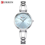 Montre à quartz en acier inoxydable pour femme, montre-bracelet de luxe pour fille, mode pour femme, horloge féminine d'affaires, bracelet, 9092