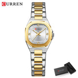 CURREN  Montre pour femme avec accents de diamants Bracelet en acier inoxydable élégant, design élégant livré avec une boîte gratuite