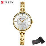 CURREN femmes montres de luxe mode femmes montres à Quartz haut de gamme strass cadran horloge étanche Reloj Mujer 9097