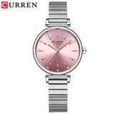 Curren 9081 montre à Quartz pour femme de marque de mode élégante étanche loisirs Simple bracelet en acier or et argent montre pour femme