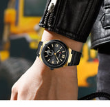 CURREN 8471 Montre Homme Luxe Bracelet en Acier Montre Homme Étanche Quartz Calendrier Montres Affaires pour Hommes Relogios Masculino
