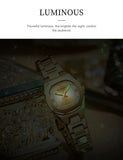 CURREN  Montre pour femme avec accents de diamants Bracelet en acier inoxydable élégant, design élégant livré avec une boîte gratuite
