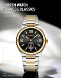 CURREN 8471 Montre Homme Luxe Bracelet en Acier Montre Homme Étanche Quartz Calendrier Montres Affaires pour Hommes Relogios Masculino