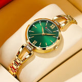 Montre à quartz en acier inoxydable pour femme, montre-bracelet de luxe pour fille, mode pour femme, horloge féminine d'affaires, bracelet, 9092