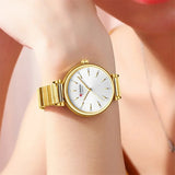 Curren 9081 montre à Quartz pour femme de marque de mode élégante étanche loisirs Simple bracelet en acier or et argent montre pour femme
