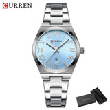 CURREN luxe femmes montres mode décontracté femmes en acier inoxydable Quartz montres vie étanche petite amie cadeau