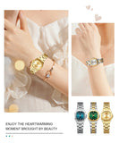CURREN  Montre pour femme avec accents de diamants Bracelet en acier inoxydable élégant, design élégant livré avec une boîte gratuite