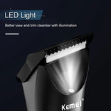 Kemei KM-1838 USB Base Lavable Hommes Rasoir Aine Barbe Tondeuse Coupe De Cheveux Multifonction Électrique Machine De Coupe De Cheveux