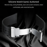 CHENXI mode Silicone chronographe montre hommes multifonctionnel Cool lumineux Quartz étoilé Phases lunaires synchronisation Sport montres