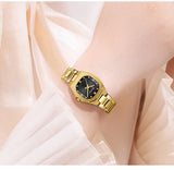 CURREN  Montre pour femme avec accents de diamants Bracelet en acier inoxydable élégant, design élégant livré avec une boîte gratuite