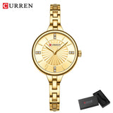 CURREN femmes montres de luxe mode femmes montres à Quartz haut de gamme strass cadran horloge étanche Reloj Mujer 9097