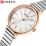 Curren 9081 montre à Quartz pour femme de marque de mode élégante étanche loisirs Simple bracelet en acier or et argent montre pour femme