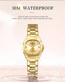 CURREN  Montre pour femme avec accents de diamants Bracelet en acier inoxydable élégant, design élégant livré avec une boîte gratuite