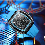 CURREN mode hommes montre marque unique design carré luxe quartz sport bande montres hommes étanche
