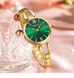 Montre à quartz en acier inoxydable pour femme, montre-bracelet de luxe pour fille, mode pour femme, horloge féminine d'affaires, bracelet, 9092