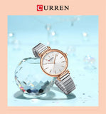 Curren 9081 montre à Quartz pour femme de marque de mode élégante étanche loisirs Simple bracelet en acier or et argent montre pour femme