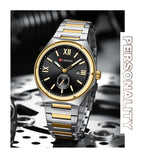 CURREN 8471 Montre Homme Luxe Bracelet en Acier Montre Homme Étanche Quartz Calendrier Montres Affaires pour Hommes Relogios Masculino