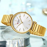 Curren 9081 montre à Quartz pour femme de marque de mode élégante étanche loisirs Simple bracelet en acier or et argent montre pour femme