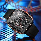 CURREN mode hommes montre marque unique design carré luxe quartz sport bande montres hommes étanche