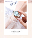 Montre à quartz en acier inoxydable pour femme, montre-bracelet de luxe pour fille, mode pour femme, horloge féminine d'affaires, bracelet, 9092