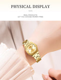 CURREN  Montre pour femme avec accents de diamants Bracelet en acier inoxydable élégant, design élégant livré avec une boîte gratuite