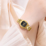 CURREN  Montre pour femme avec accents de diamants Bracelet en acier inoxydable élégant, design élégant livré avec une boîte gratuite