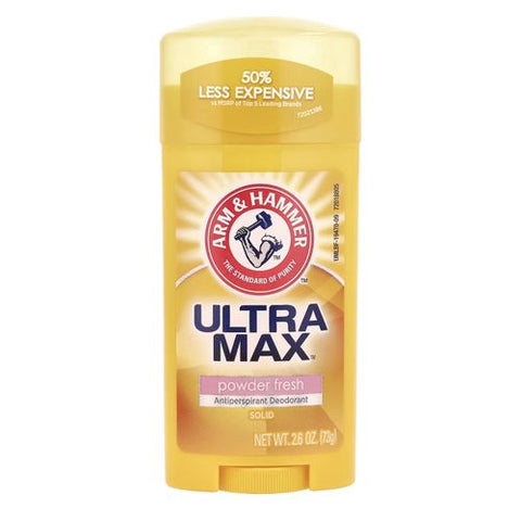 Arm & Hammer, UltraMax™, Déodorant anti-transpirant, Solide, Powder Fresh, 73 g