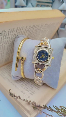 PACK CADEAU FEMME BRACELET PLUS MONTRE BOITE GRATUIT