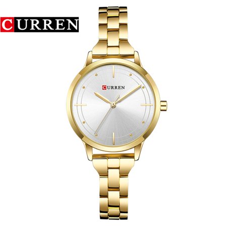 CURREN mode or femmes montres 9012 acier inoxydable Ultra mince montre à Quartz femme horloge romantique femmes montres Montre Femme