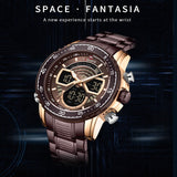 NAVIFORCE militaire hommes sport montres de luxe Quartz numérique chronographe horloge bracelet en acier étanche montre-bracelet Relogio Masculino